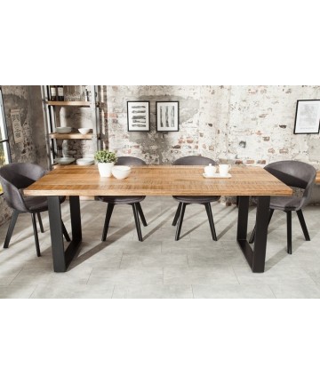 industrialny stół z przepięknym drewnianym blatem 