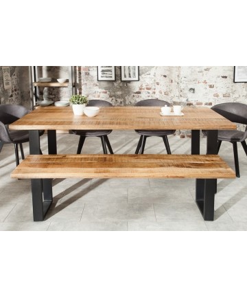 industrialny stół z przepięknym drewnianym blatem 