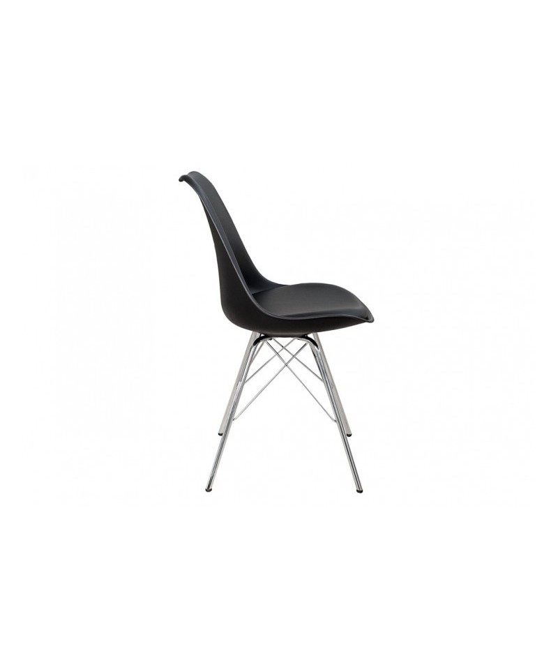 wyjątkowe krzesło w czarnym kolorze z tworzywa sztucznego 