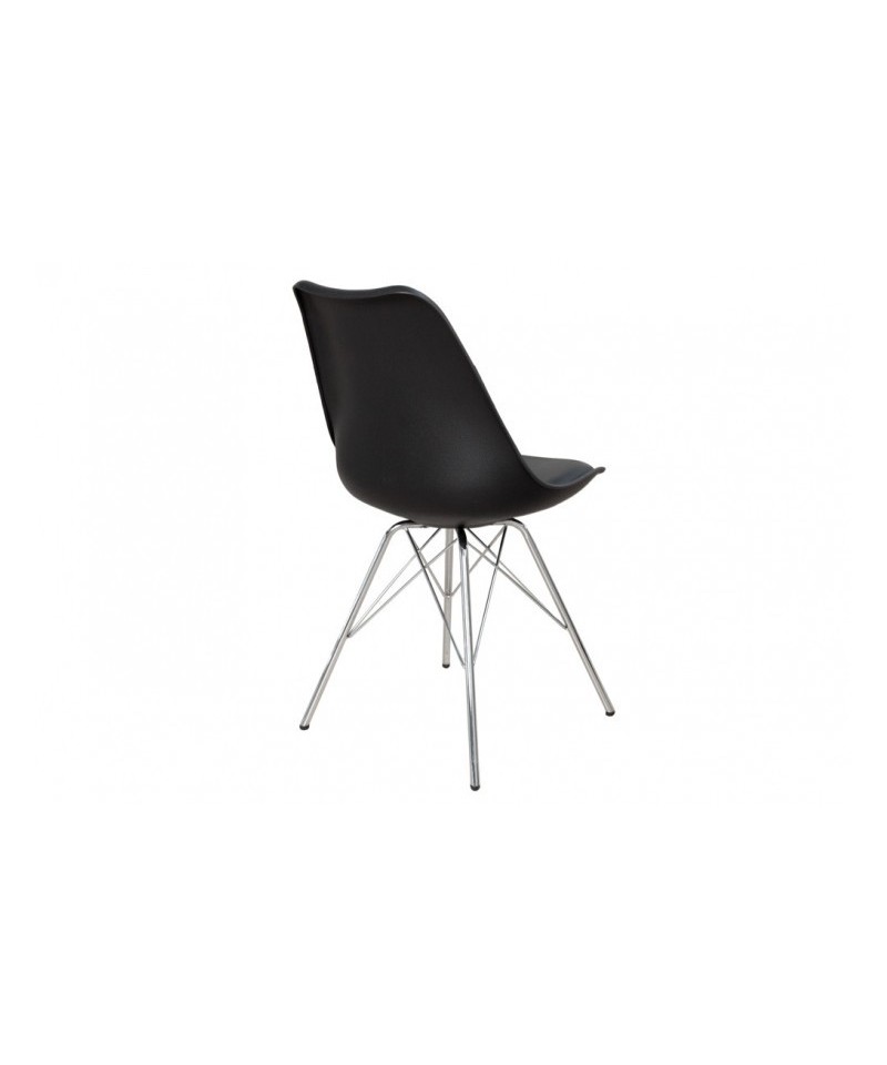 wyjątkowe krzesło w czarnym kolorze z tworzywa sztucznego 