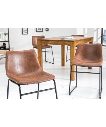wyjątkowy projekt krzesła do jadalni w brązowym kolorze 