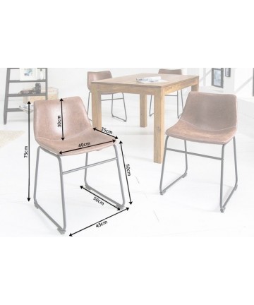 wyjątkowy projekt krzesła do jadalni w brązowym kolorze 