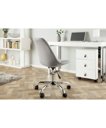 nowoczesne krzesło do biura w szarym kolorze 