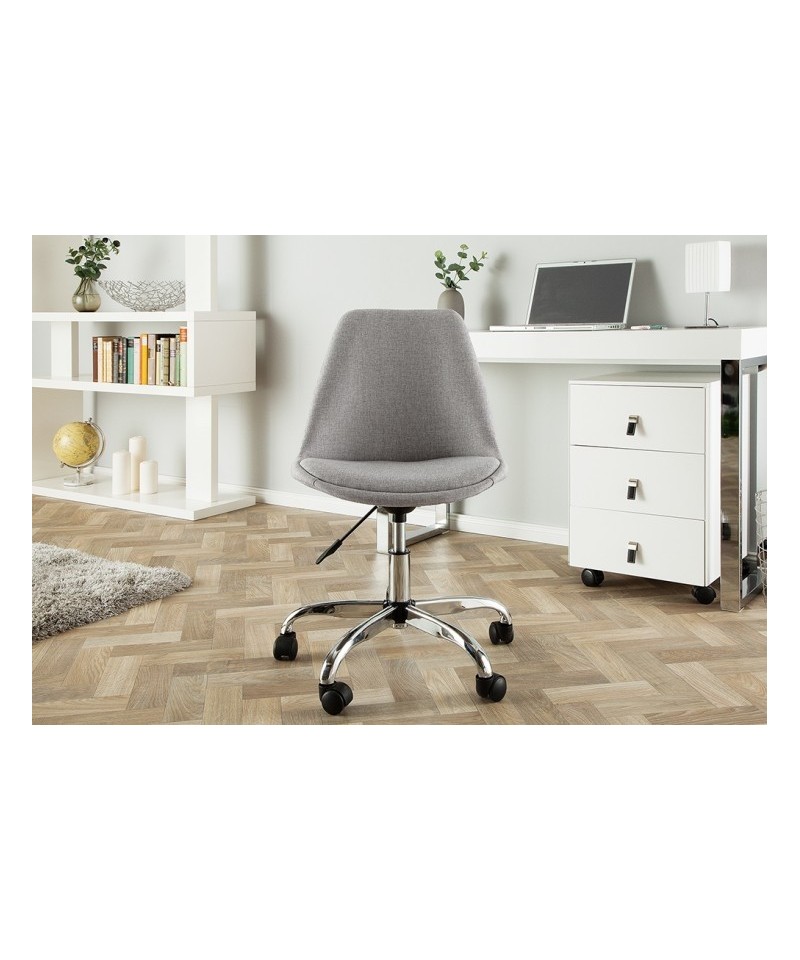 nowoczesne krzesło do biura w szarym kolorze 