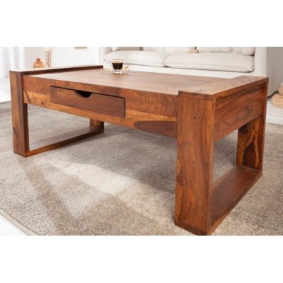Stolik Massive z drewna Sheesham 100 cm z szufladą