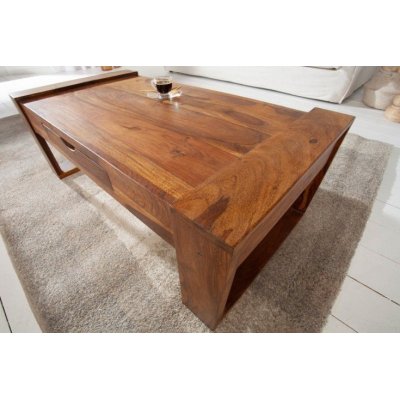 Stolik Massive z drewna Sheesham 100 cm z szufladą