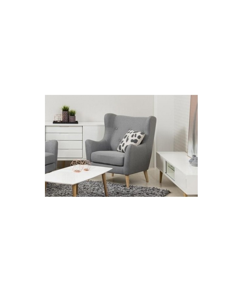 stylowy fotel szary do salonu modny wypoczynek