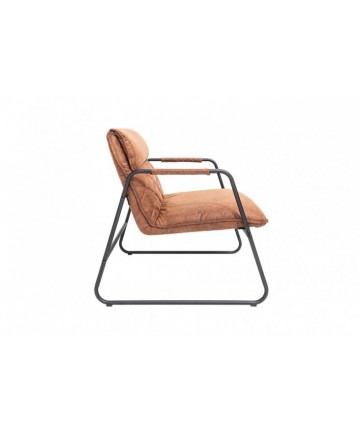 elegancki brązowy fotel w stylu retro 