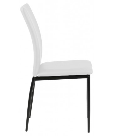 Skórzane krzesło na czarnym melaowych nogach