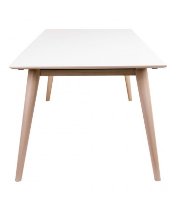 Stół rozkładany Oslo 195 – 285 biało – drewniany