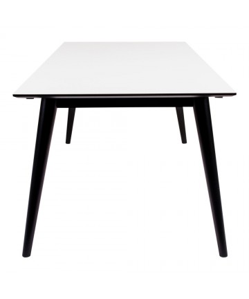 Stół rozkładany Oslo 195 – 285 biało – czarny