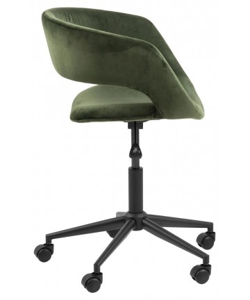 Fotel biurowy Malibu velvet butelkowa zieleń