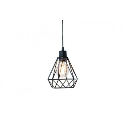 czarna wisząca lampa w stylu indutrialnym