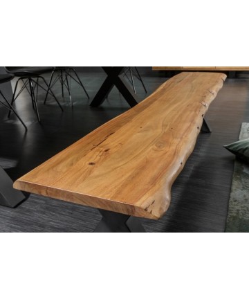 designerska drewniana ławka do salonu 