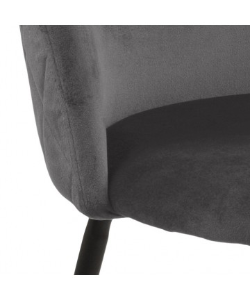Krzesło Boa szary aksamit