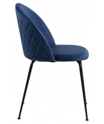 Krzesło Boa niebieski aksamit