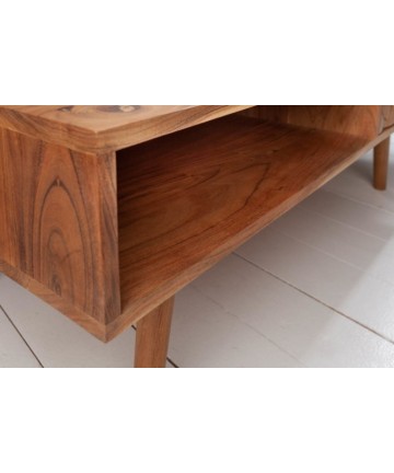 Ława Genesis Akacja 120 drewniany stolik z szufladami 
