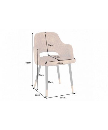 Designerskie krzesło z podłokietnikami