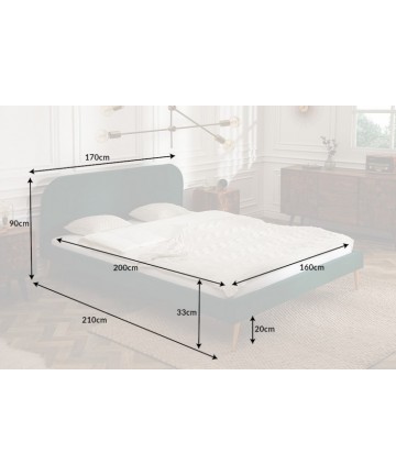 Eleganckie łóżko do sypialni 160x200