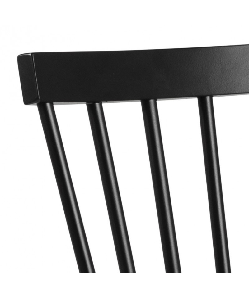 kuchenne krzesla drewniane czarne ze szczebelkami w stylu skandynawskim