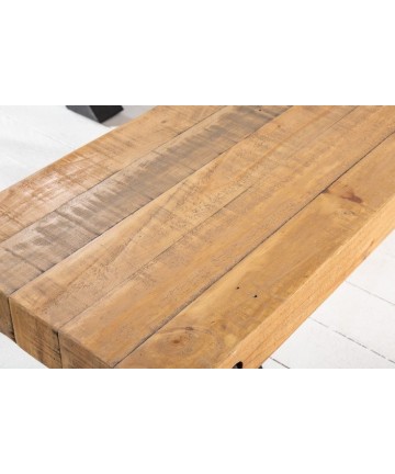 Drewniana loftowa ławka do stołu
