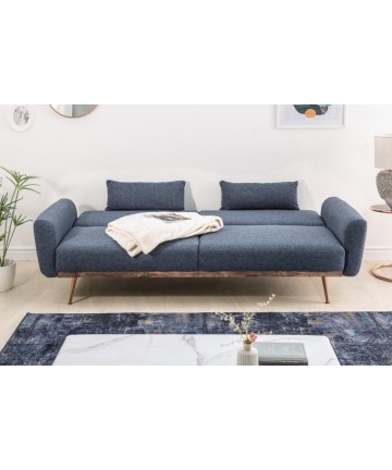 Niebieska kanapa z funkcją spania