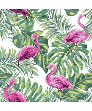 Tropikalna zasłona z flamingami
