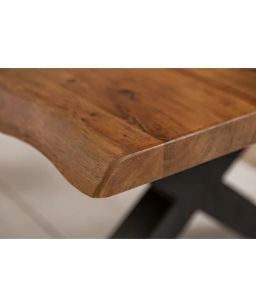 unikatowa ława drewniana w stylu industrialnym będzie świetnym dodatkiem w nowoczesnym wnętrzu 