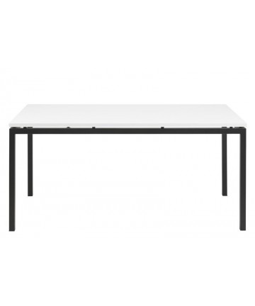 nowoczesne stoly do salonu biale nogi metalowe czarne