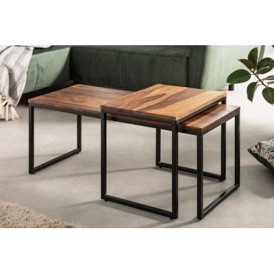 Stoliki Set Lux drewno sheesham komplet