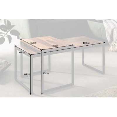 Stoliki Set Lux drewno sheesham komplet