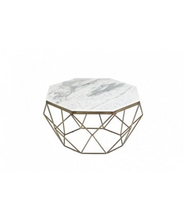 Designerski stolik z marmurowym blatem