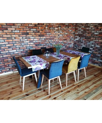 nowoczesne krzesła do jadalni w różnych tkaninach i kolorach w stylu skandynawskim