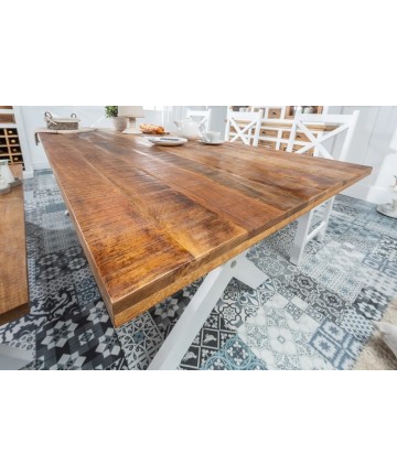 Stół Milan biały - mango X 160 cm