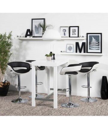 Hoker Malibu White & Black stołek barowy nowowczesny