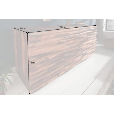 Ryflowana komoda Box sheesham