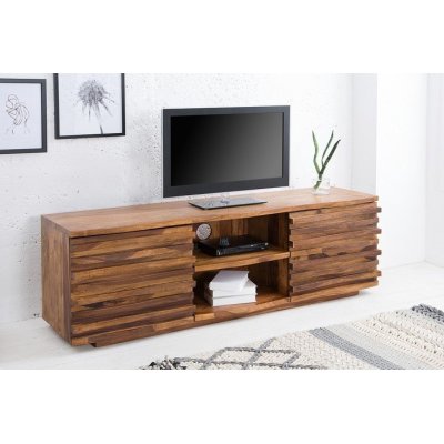Masywna szafka RTV 150 z litego drewna 3d