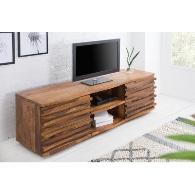 Masywna szafka RTV 150 z litego drewna 3d