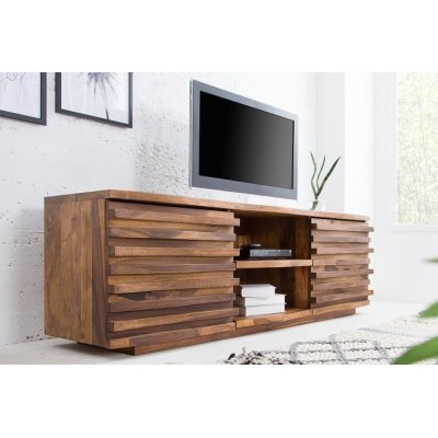 Masywna szafka RTV 150 z litego drewna 3d