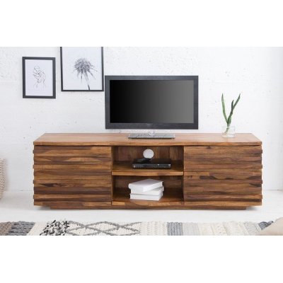 Masywna szafka RTV 150 z litego drewna 3d