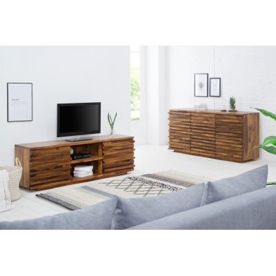Masywna szafka RTV 150 z litego drewna 3d
