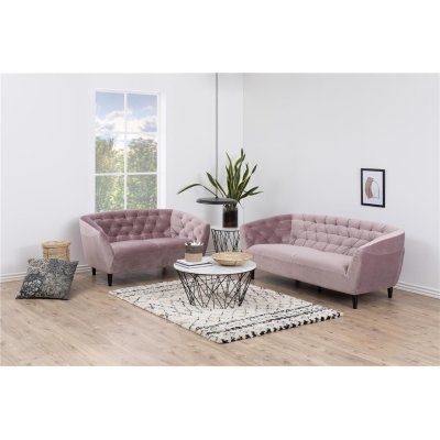 Sofa Riana 2 osobowa pudrowy róż 