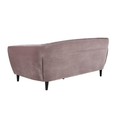 Pudrowa różowa sofa do salonu glamour – Riana Velvet