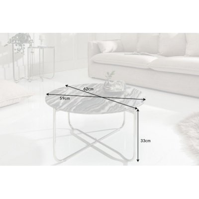 Ława Nobile Marmur Ring Szara 62 