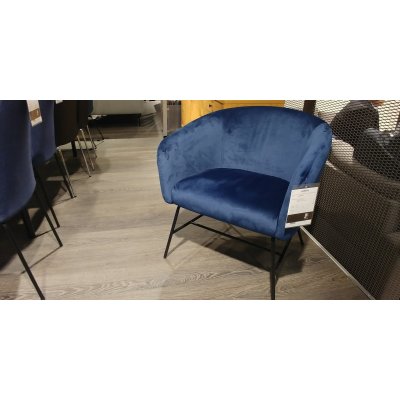 Fotel Maestro welwet granatowy nogi czarne