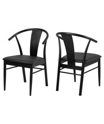 Czarne drewniane krzesło