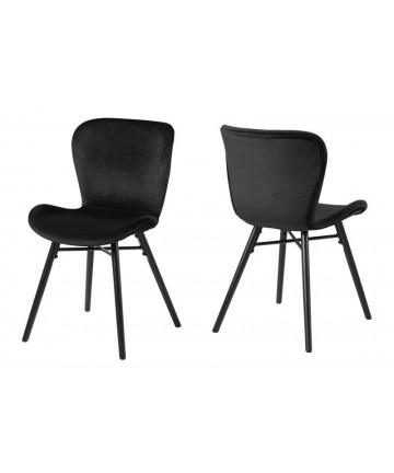 Krzesło czarne Bati velvet