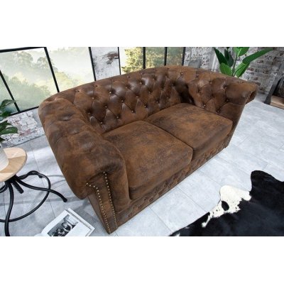 Sofa brązowa Luxury Chesterfield