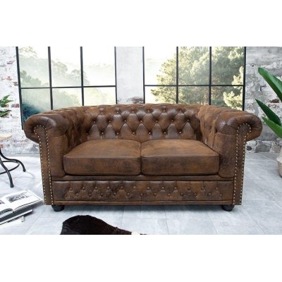 Sofa brązowa Luxury Chesterfield