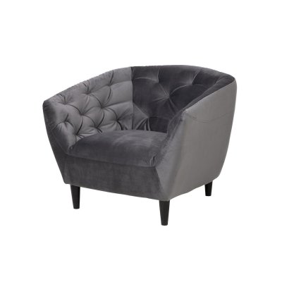 Fotel Riana ciemnoszary welwet – elegancki fotel glamour Modo4u
